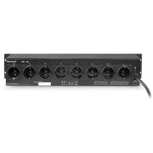 PS08S PANEL DE INTERRUPTORES 8 CANALES CON CONECTORES SCHUKO