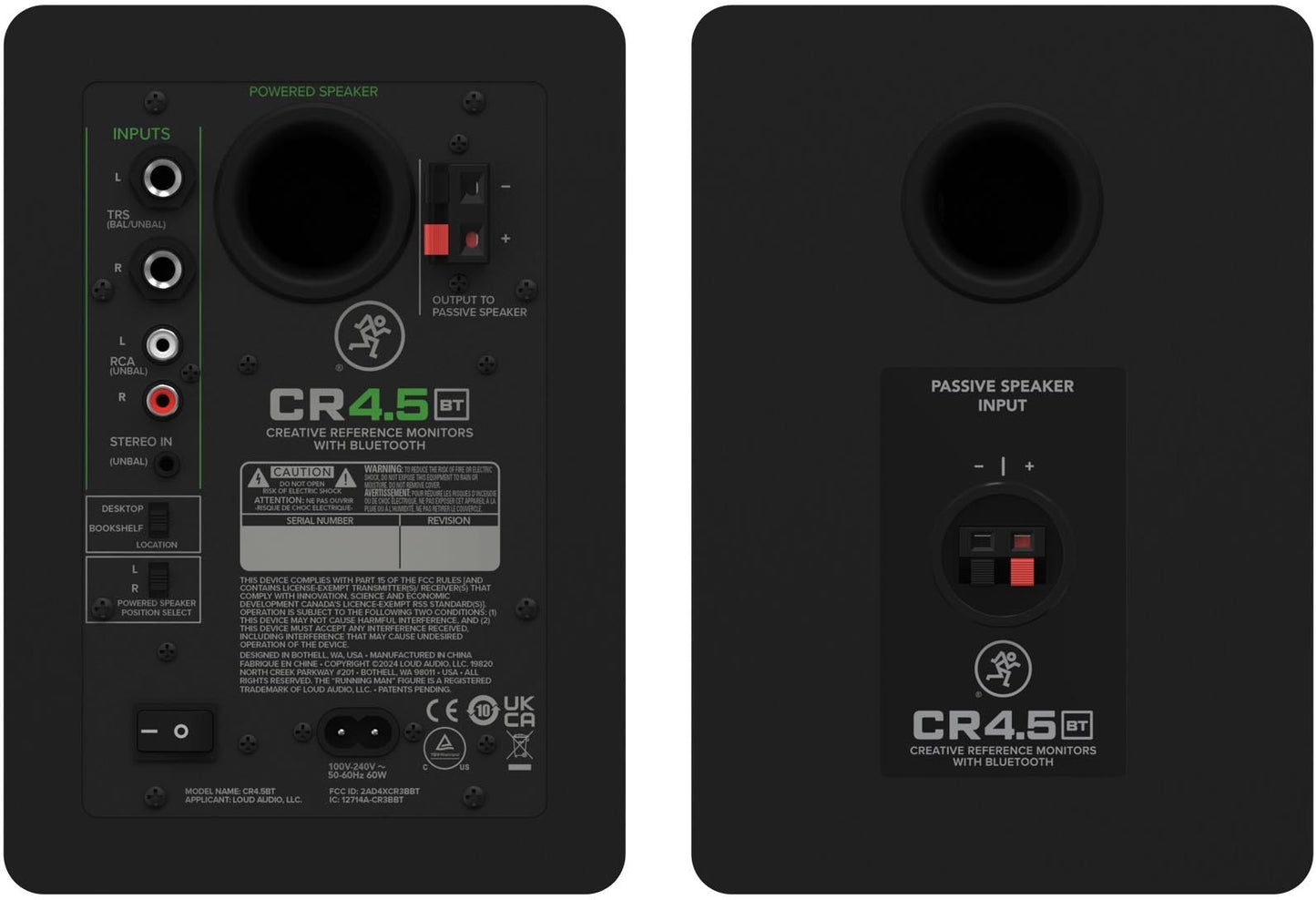 CR4.5BT Pareja de monitores de 4.5" con Bluetooth