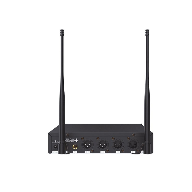 Audibax AWM 403 Sistema Inalámbrico Micrófono Diadema de 4 Canales UHF