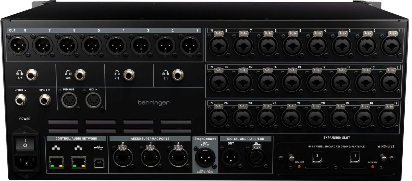 Behringer Wing Rack Mezclador Digital Formato Rack