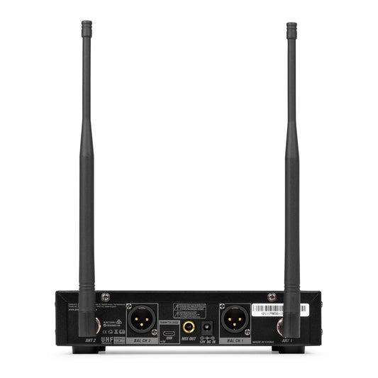 PD522B JUEGO DE MICRÓFONO INALÁMBRICO UHF CON 2 MICRÓFONOS DE PETACA