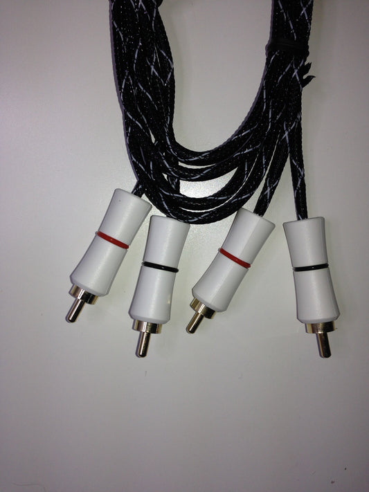 Conexión RCA-RCA Macho Chapado En Oro
