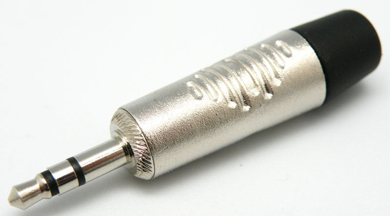 Euroconnex 4119N | Jack 3.5mm Estéreo de Metal con Goma Negra