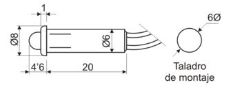 Piloto Led 5mm 220v