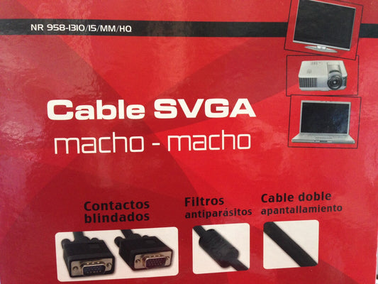 15 M Cable VGA A VGA Alta Calidad