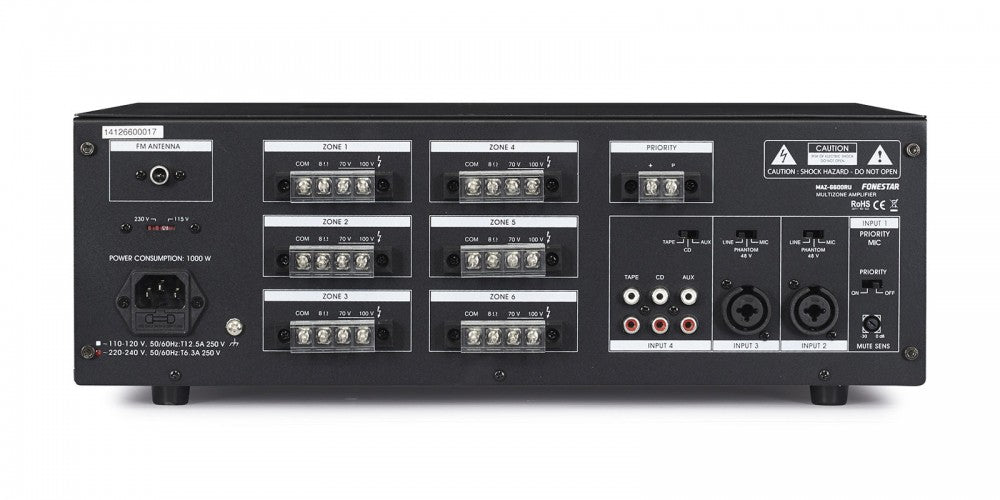 Amplificador Matriz 6 Zonas