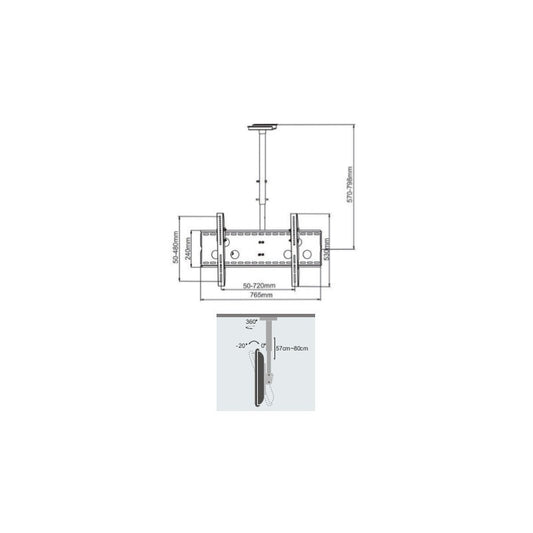 Soporte Televisión Techo De 30 a 50 Pulgadas