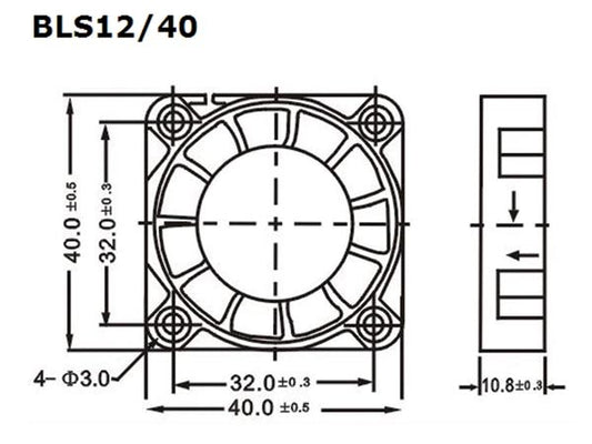 Mini Ventilador 12V 40x40x10 Centimetro Ancho