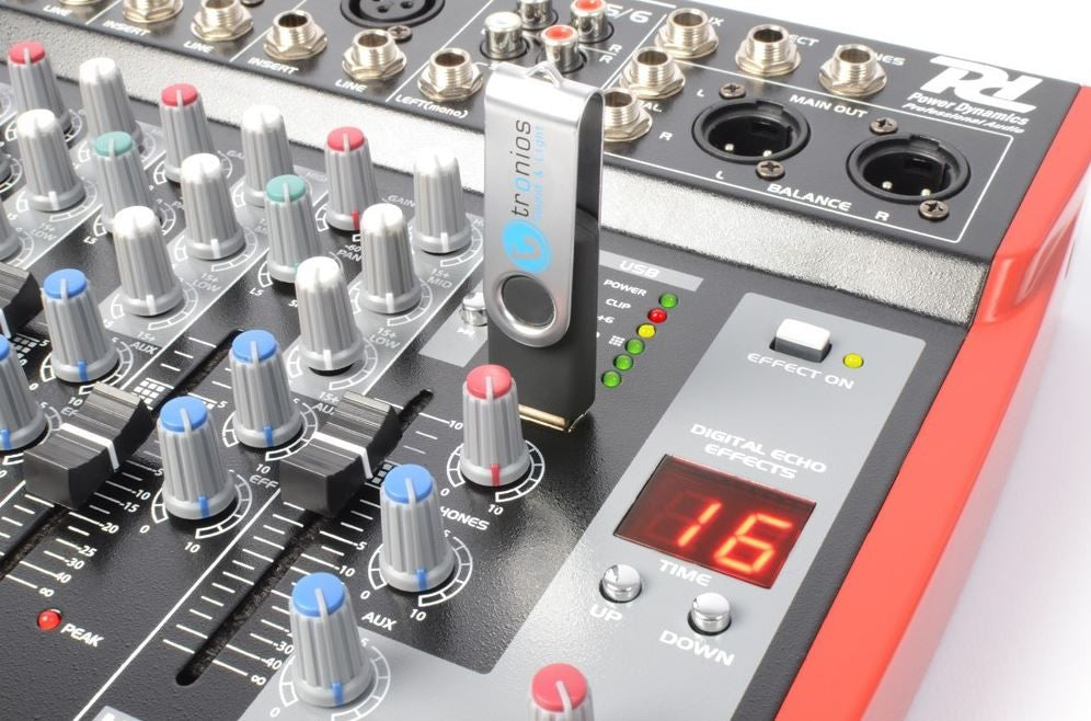 Power Dynamics PDM-L605 Mezclador para escenario 6 Canales MP3/ECHO