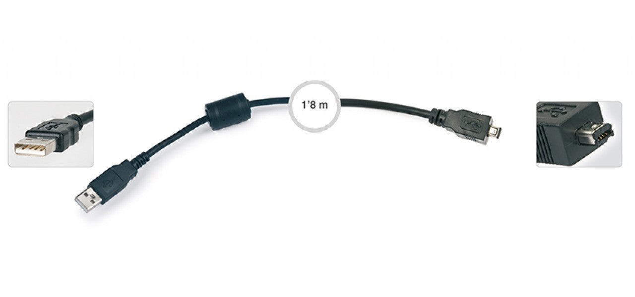 Cable USB A a mini USB A 4 pines 1,8m