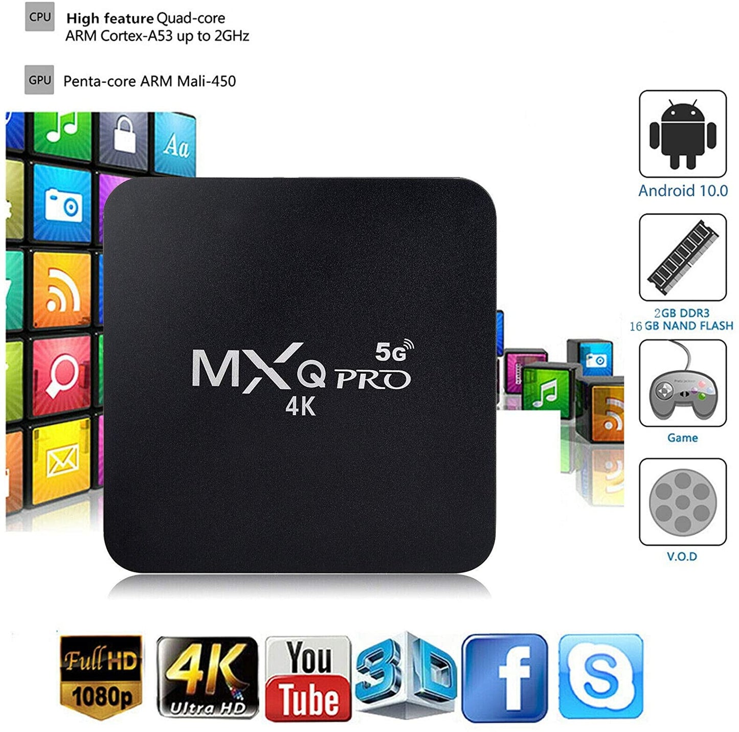 TVVOX MXQPRO 5G RAM 2G