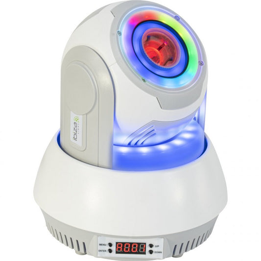 Cabeza movil Spot 30w RGBW 7 gobos 2 anillos led