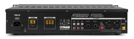 Power Dynamics PRM120 Mezclador Amplificador 100V 6 Canales 120W