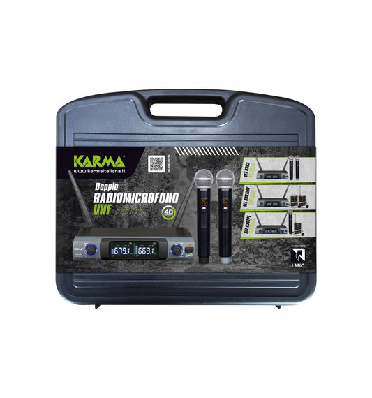 KARMA SET 8302 MICRÓFONO INALÁMBRICO DE MANO UHF DUAL