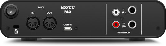 MOTU M2 Interfaz de audio USB-c con 2 entradas y 2 salidas
