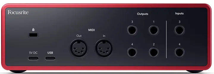 Focusrite Scarlett 4i4 4th Gen — Interfaz de Audio USB-C 4E/4S 24bit/192kHz