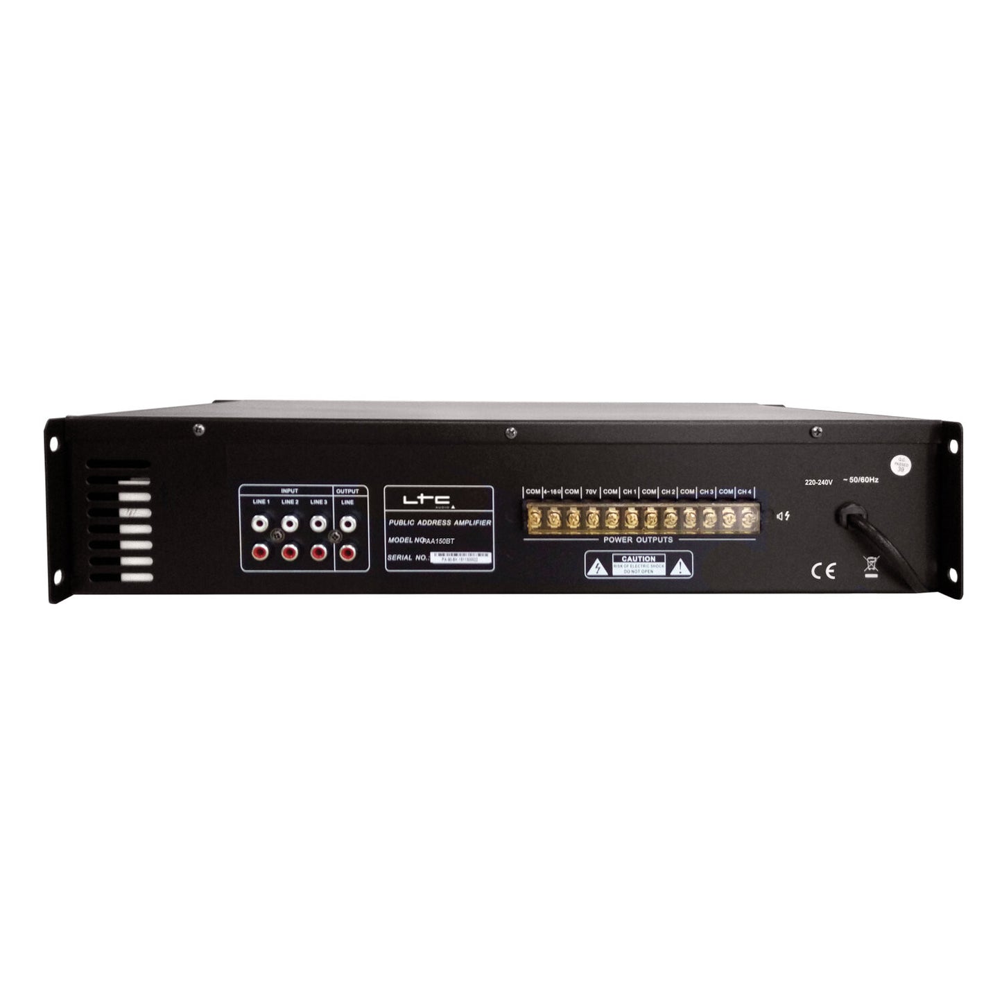 Amplificador de Megafonía LTC Audio PAA-150BT 90W — Multizona Bluetooth USB FM