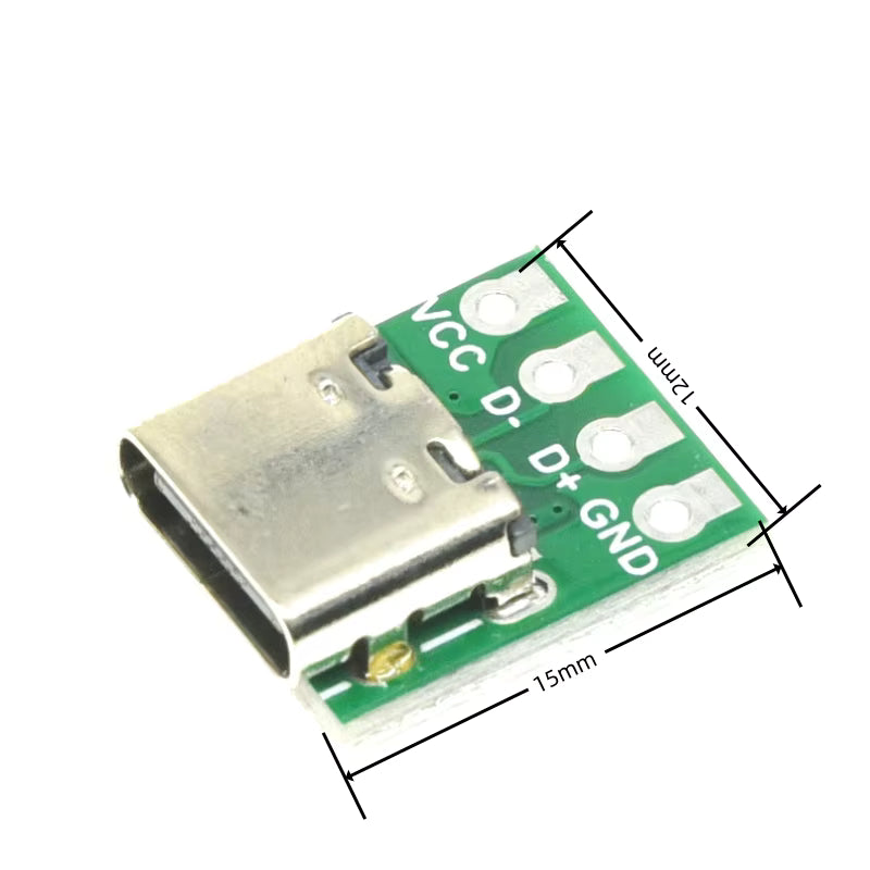 Conector USB 3.1 Tipo C de 16 Pines para Placa PCB | 1 Unidad