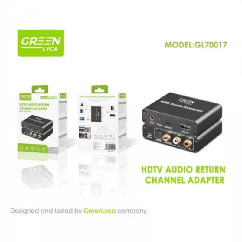 Greenlyca GL70017 — Extractor de Audio HDMI ARC a Óptico y Jack 3,5mm