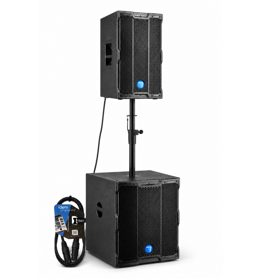 Kit Sonorización Seven SoundVector VECTOR18SUB/DSP + VECTOR15 — Subwoofer Activo 18" con Altavoz 15"