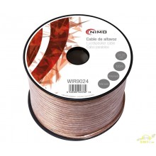 Bobina Cable Altavoz Transparente Polarizado 2x2,5mm