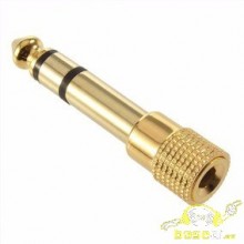 ADAPTADOR JACK 6.3 ST/M A 3.5 ST/H METAL DORADO