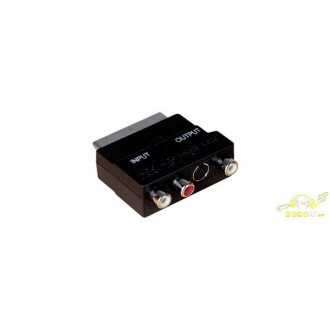 ADAPTADOR DE VIDEO 1X EURO MACHO 3X RCA HEMBRA