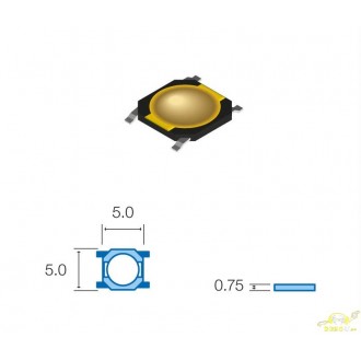 Micropulsador con tacto SMD