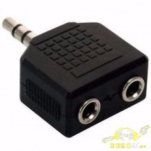 ADAPTADOR DE MINI JACK ESTEREO A DOS MINI JACK HEMBRA - Imagen 1