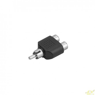 Adaptador Rca Macho a Dos Rca Hembra