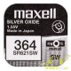 Pila de boton maxell 364/SR621SW