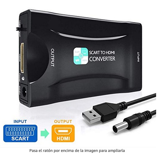 Conversor de euroconector a HDMI (Scart-H a HDMI-A) distribuido