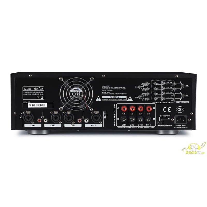 Etapa de potencia multicanal HI-HEND 4 CANALES 150W - Base DJ