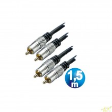 Conexion rca a rca macho hifi ofc 24k y filtro ferrita