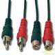 CONEXION 2 RCA MACHO A 2 RCA HEMBRA 2,5m