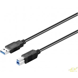 Conexión USB-A 3.0 macho-macho USB-B 3.0