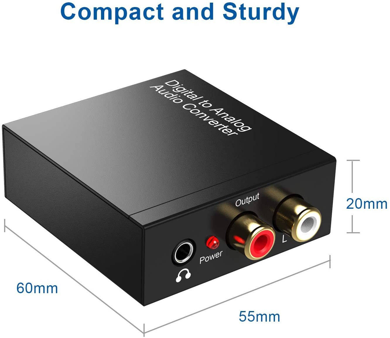 Convertidor audio digital fibra optica a rca y toma auriculares