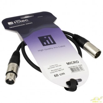 Cable XLR Macho a XLR Hembra 0,60 CM