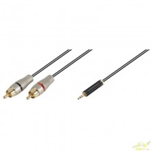 2 M Cable Mini jack a Dos Rca Macho