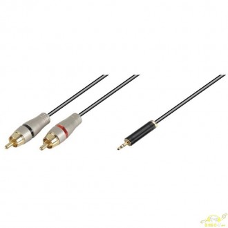 1M Cable Mini jack a Dos Rca Macho