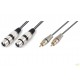 2M Cable 2 XLR hembra a 2 RCA macho de 2 metros.