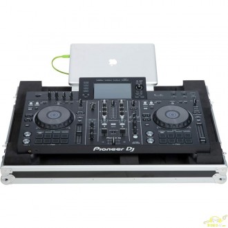 Flight Case Ultra Delgado Denondj® PRIME4, Pioneer® XDJ-RX2 Plata (Soporte Metacrilato).