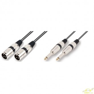 1M Cable de 2 XLR macho a 2 JACK