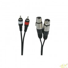 5M Cable de 2 XLR hembra a 2 RCA macho