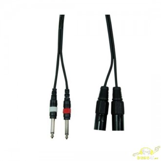 5 m cable 2 jack 6,3m a 2 xlr macho