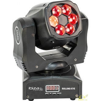 Cabeza movil ROLLING-EYE. Ibiza Light 6 led de 12v