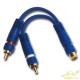 CAB-307 Cable Audio en Y - 2 RCA hembra / 1 RCA macho. - Imagen 1