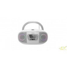 Radio CD USB FM con entrada auxiliar Blanco