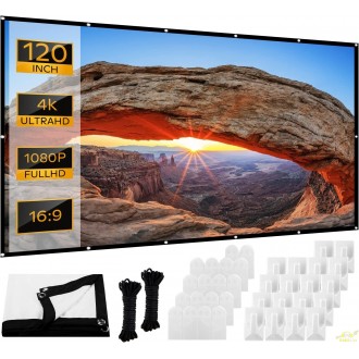 120 " Pantalla Proyector Portatil Plegable para Cine en casa