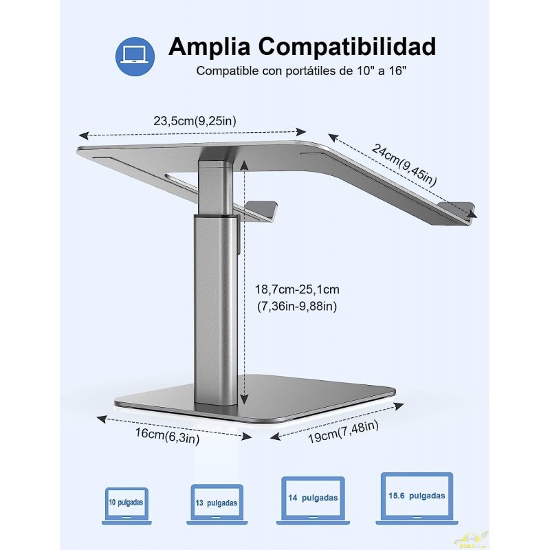 Soporte Portatil Mesa con 8 Alturas Ajustables